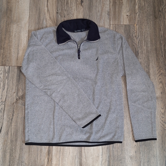 Grey Nautica Quarter Zip Sweater - Picture 4 of 7